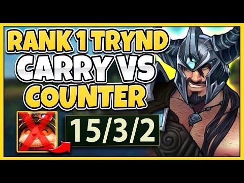 #1 TRYNDAMERE WORLD MURDERS HARDEST COUNTER (TRYND VS TEEMO) - League of Legends