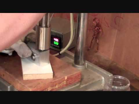 Plastic Injection molding a fishing lure using a Gingery plastic injection molding attachment