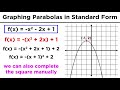 Graphing Conic Sections Part 3 Parabolas In Standard Form