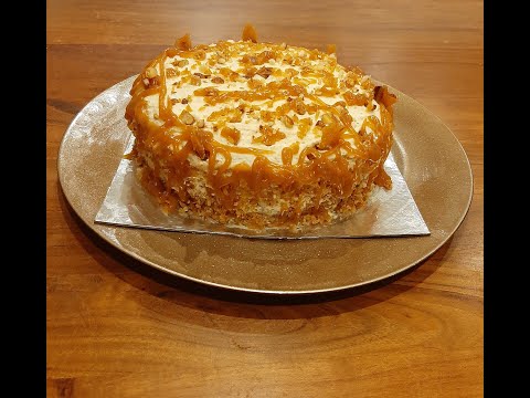 Butterscotch Cake With Homemade Butterscotch Sauce- Moist Butterscotch cake.