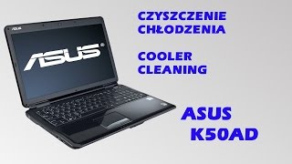 Czyszczenie laptopa ASUS K50AD czyszczenie i wymiana pasty. Cooler cleaning