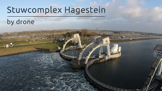 preview picture of video 'Stuwcomplex Hagestein by drone'
