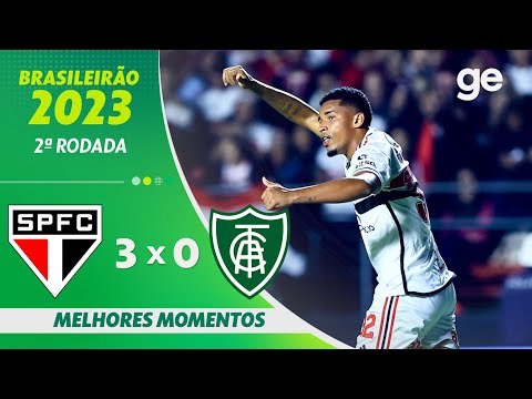 Gols e lances de São Paulo x América-MG