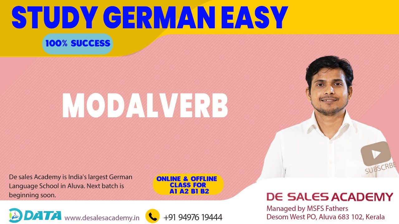 HOW TO USE MODALVERB IN A SENTENCE: German Language Course A1 Level: De Sales Academy