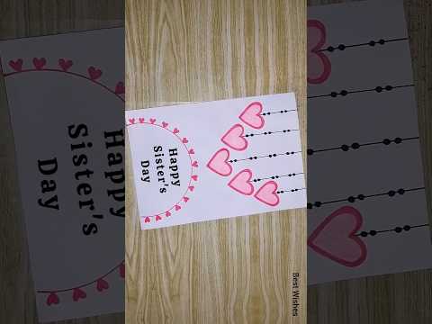 DIY Sister's Day Card #shorts #sistersday #diy #sisters #greetingcard #youtubeshorts