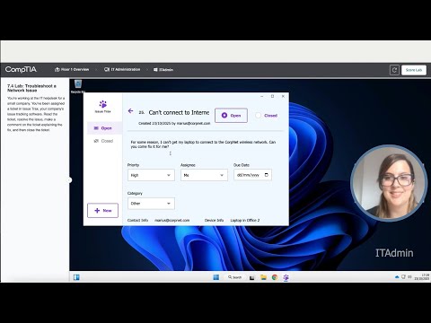 CompTIA A+ Lab 7.4 | Troubleshoot a Network Issue