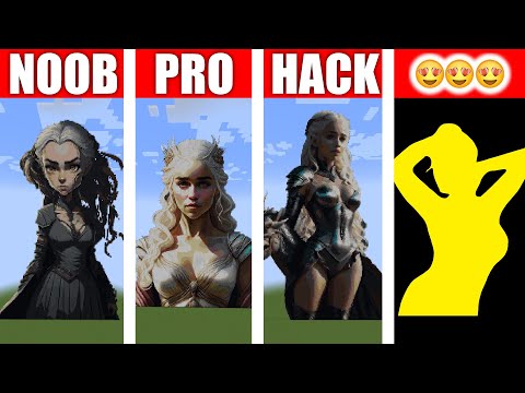 Daenerys NOOB vs PRO vs HACKER MINECRAFT Pixel Art Mother of Dragons