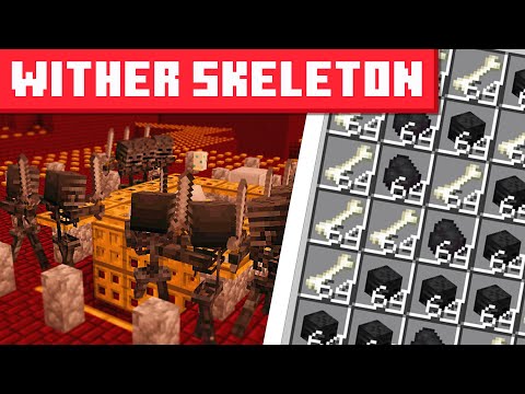 Minecraft Wither Skeleton Farm 1.21.11+ - NO WITHER ROSES - EASY DESIGN