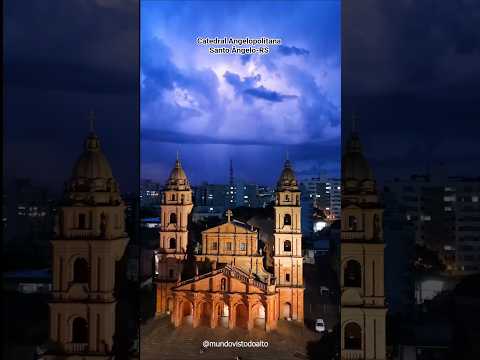 Catedral Angelopolitana em Santo Ângelo-RS a noite #santoangelo #saomigueldasmissoes #setepovos
