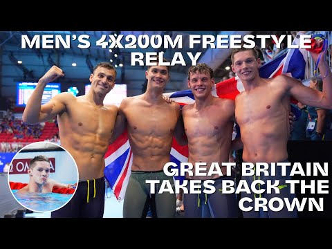 Great Britain takes back the crown on the 4x200m Freestyle!