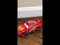 Diego Playing With Lighting McQueen Cars