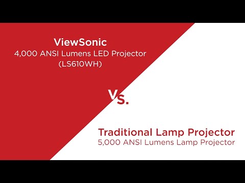 Comparison Video - ViewSonic LS610WH LED Projector vs. Lamp Projector