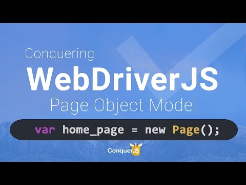 11 – WebdriverJS Page object Model