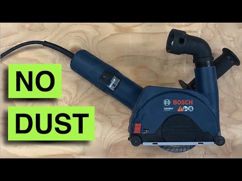 Before you cut, WATCH THIS: Bosch GA50DC Small Angle Grinder Dust Collection Attachment review