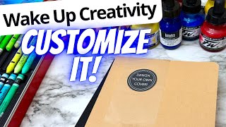 🎨 Painting a NEW Sketchbook Cover with MIXED MEDIA