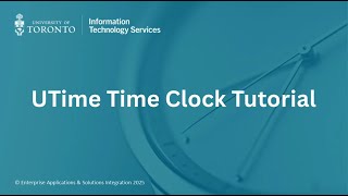 UTime Time Clock Tutorial
