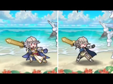 [FEH] M!Corrin - Resplendent and Base Skins Comparison