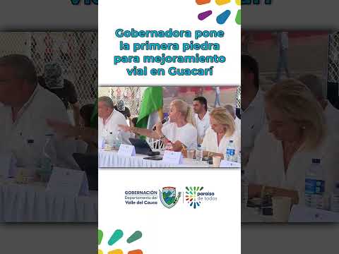 Primera piedra para pavimentación vial en Guacarí