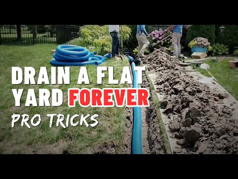 How to Install a Underground Downspout Pipe in a Flat Yard NO Slope