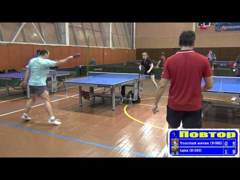 Dmitriy RAZINKOV vs Elena CHUNIKHINA FINAL Moscow, Krylatsky Hills, Night League-600 Table Tennis