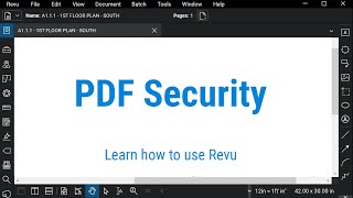 Bluebeam Revu: PDF Security