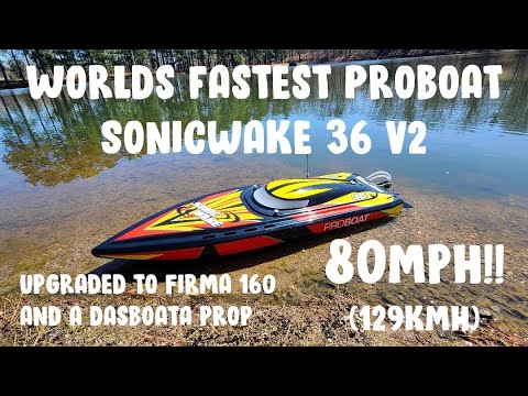 Worlds Fastest ProBoat Sonicwake 36 V2  Haulin' the mail @ 80mph!! 😲🚀
