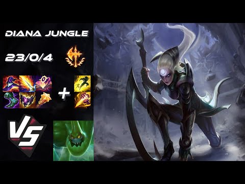 JUNGLE Diana vs Zac - EU Challenger Patch 14.20