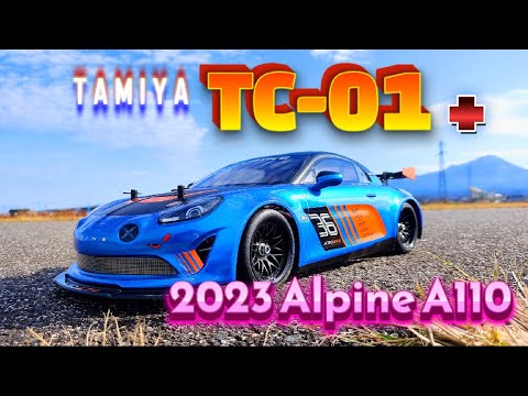 タミヤTC-01＋京商アルピーヌA110ボディ😁  Tamiya TC-01 + Kyosho Alpine A110 body