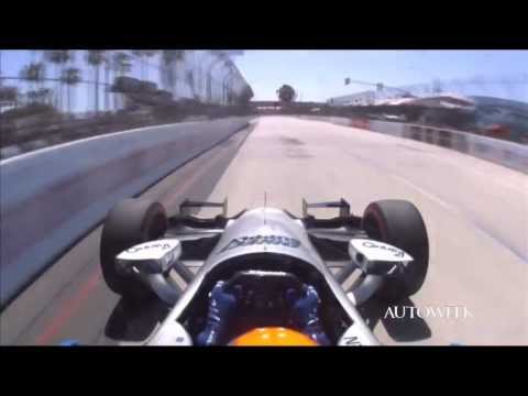 IndyCar driver Josef Newgarden - in-car hot-lap video at Long Beach Grand Prix