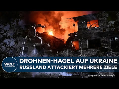 PUTINS KRIEG: Heftige Angriffe auf Ukraine! Drohnen treffen mehrere Städte! Verletzte in Charkiw
