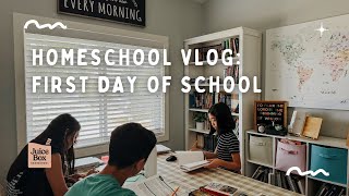 FIRST DAY OF HOMESCHOOL VLOG | ELEMENTARY, MIDDLE SCHOOL, HIGH SCHOOL
