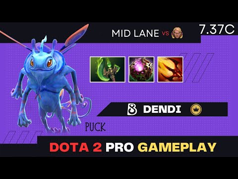 🔥 Dendi - Unstoppable Puck Domination vs Invoker - Dota 2 Pro Full Gameplay - [Patch 7.37c]