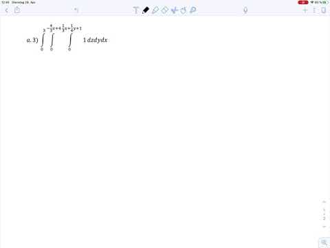 Übungsblatt9 Aufgabe a3 – Dreifachintegral