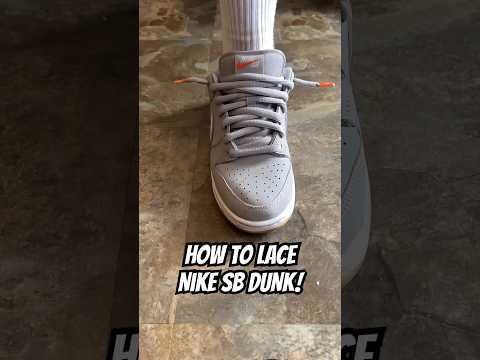 Best way to Loose Lace Nike Sb Dunk! (Lacing Tutorial) #nike #sneaker #tutorial