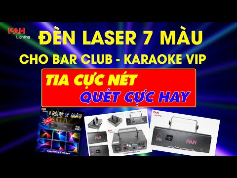 Đèn Laser 7 màu 1W tầm trung giá hợp lý cho cafe DJ