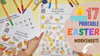 FREE PRINTABLE EASTER WORKSHEETS for KIDS | EASTER CRAFTS FOR KIDS