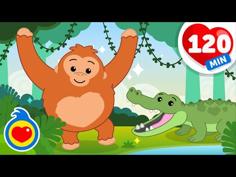 Un Cocodrilo Y Un Orangután 🦧🐊  Y Más Canciones Infantiles Para Jugar Y Bailar (120 Min) | Plim Plim