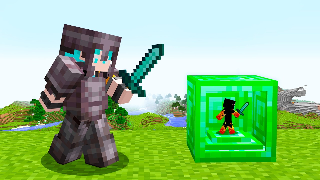 ⚔️ Caçador VS Eu Posso Entrar Em Qualquer Bloco