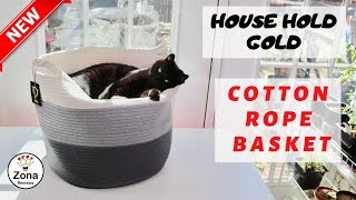 Cotton Rope Basket ❤️ HouseHoldGold - Review ✅