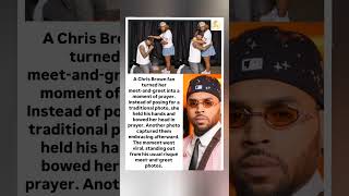 A Fan Prays With Chris Brown at Meet &amp; Greet #shorts #ChrisBrown #Prayer #MeetAndGreet