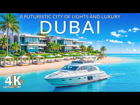 Dubai 4K 🌴 Luxury Cityscape & Golden Beaches Aerial Views with Deep House Chill Music