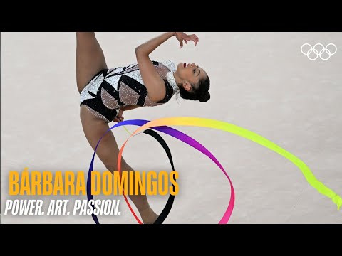 Bárbara Domingos Ribbon Routine to Lady Gaga's 'Bad Romance' at Paris 2024