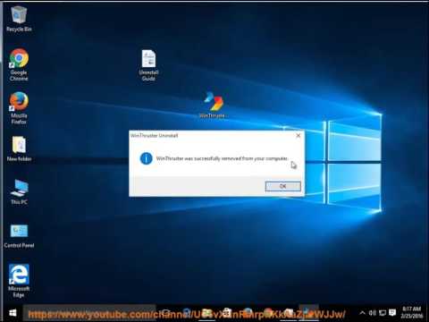 Uninstall WinThruster 1.79 on Windows 10 Video
