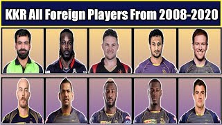 KKR All Foreign Players From 2008-2020 | KKR All Overseas Players in History of IPL | IPL 2020 KKR |