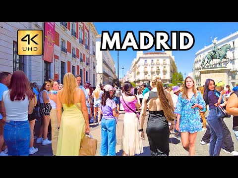 Madrid 4K Walking Tour | Streets, Landmarks & City Life in 30 Minutes | Real City Vibes