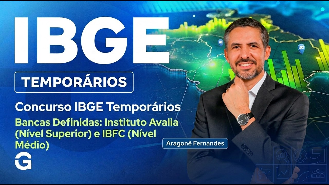 Concurso IBGE Temporários | Bancas Definidas: Instituto Avalia (Nível Superior) e IBFC (Nível Médio)