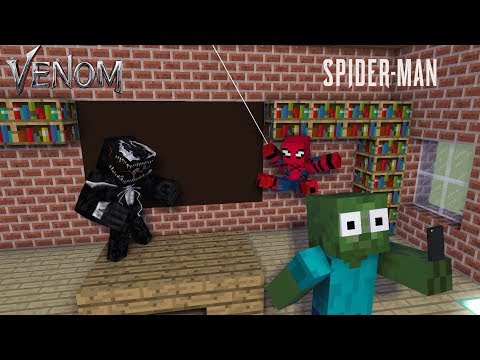 Epic showdown: Spider-Man vs Venom in Monster School