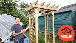 How to Make a Garden Arbor. Looks Great!! Simple Construction! Anyone Can Make It! Garden Ideas