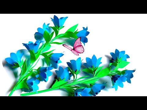 How To Make Blue Bell Flower| Paper Flower DIY