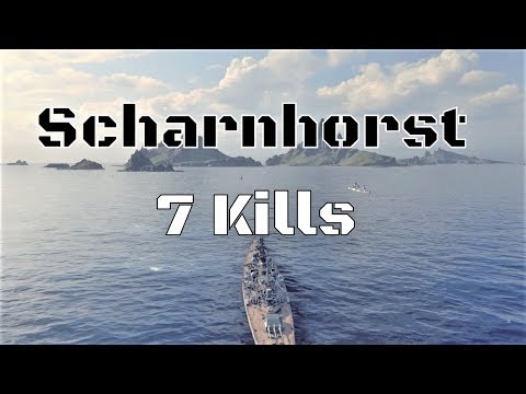Scharnhorst T7 German BB | 7 Kills | World of Warships